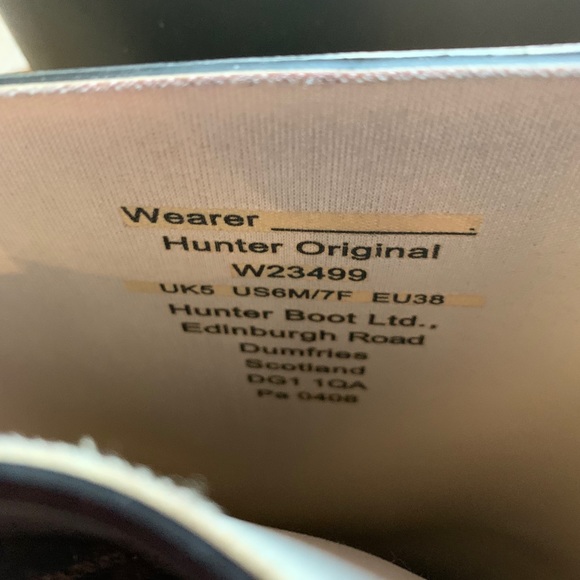 Black hunter winter rain boots + grey fleece socks - Picture 4 of 8